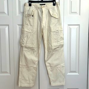 White Cargo Pants, Size36, adjustable waist strip, Made In Japan, Urban Research